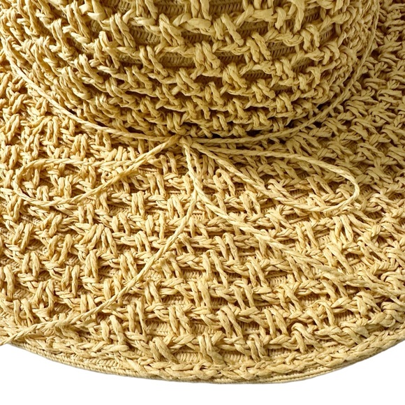 Chico’s Woven Paper Wide Brim Floppy Sun Hat OS - Picture 4 of 9